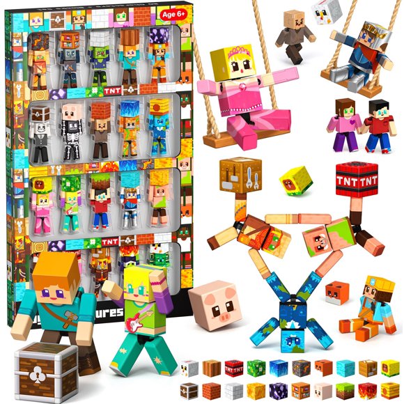 Figuras de acción magnéticas, set STEM de 40 piezas Magneverse