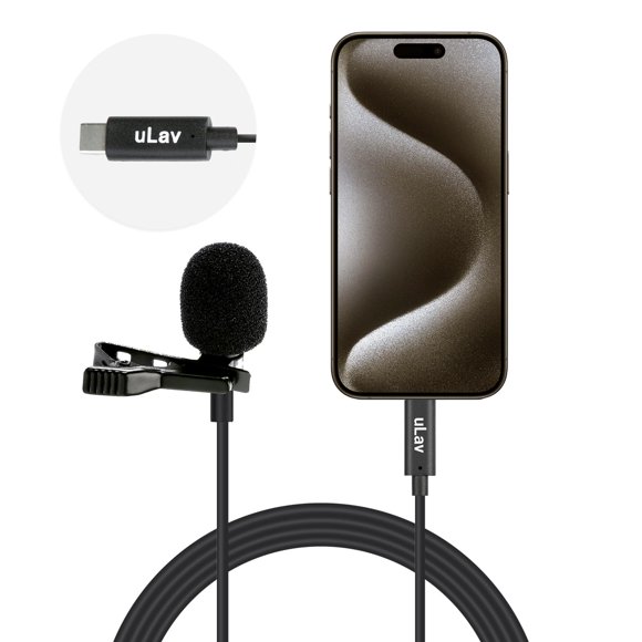 Micrófono Movo uLav‑L USB‑C 6 m para iPhone 15/16/17+