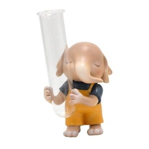 Magideal - Mini Florero De Escritorio, Jarrón De Tubo De Ensayo De Vidrio, Contenedor Portátil Para Plantas, Decoración Del Hogar, Floreros, Artesanías De Resina 97 Cm X 75 Cm