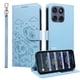 thumbnail image 1 of Funda Cartera para Motorola Edge 60 Fusion 5G Perro Cachorro Grabado con Tarjetas Soporte Correa Azul, 1 of 6