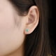 thumbnail image 2 of Aros Plata Mujer Esmeralda Natural y Circones Blancos, 2 of 3