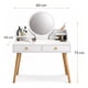 thumbnail image 4 of Tocador Madera Con Espejo 60*40*73cm Homer Design Blanco, 4 of 6