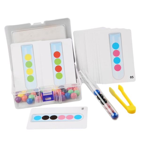 Juguetes De Tubo De Ensayo Con Cuentas De Clip, Juguetes De Cuentas Con Clips De Arcoíris Para Edades De 3 A 6 Años, Regalos Navideños, 1 Tubo