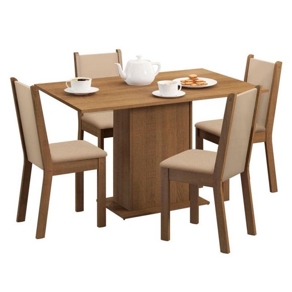 Juego Comedor 4 Sillas Celine Leone Café