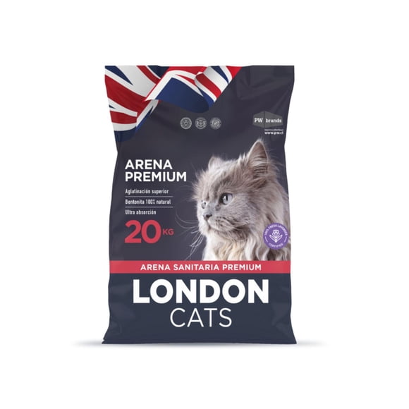 Arena London Cats Lavanda 20 kg Bentonita Aglomerante
