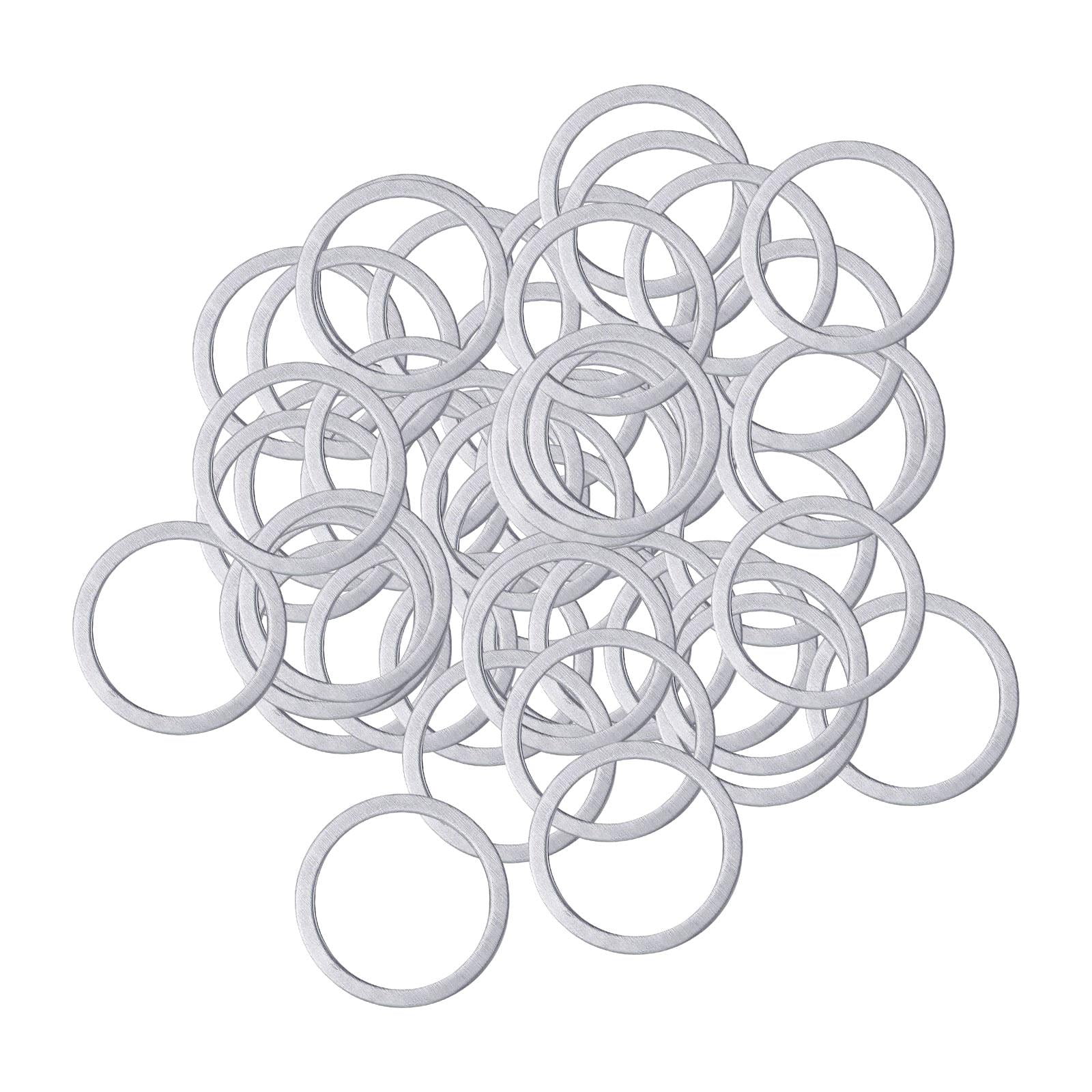 Magideal - 50 Piezas Juego De Bujes De Hoja De Anillos Reductores Junta De Conversión Disco De Talla Espaciador Anillo Reductor Arandelas De Buje Para Her 20 Mm A 16 Mm