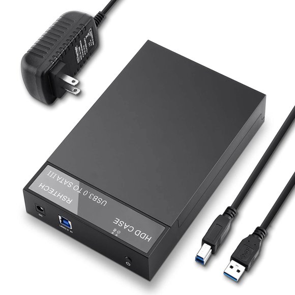 Carcasa de disco duro RSHTECH USB 3.0 a SATA de 3,5" de 16 TB