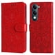 thumbnail image 5 of Funda tipo cartera FOXDOCK para Vivo Y04 , diseño girasol en relieve, cuero PU, cierre magnético, soporte y tarjetero, 5 of 5