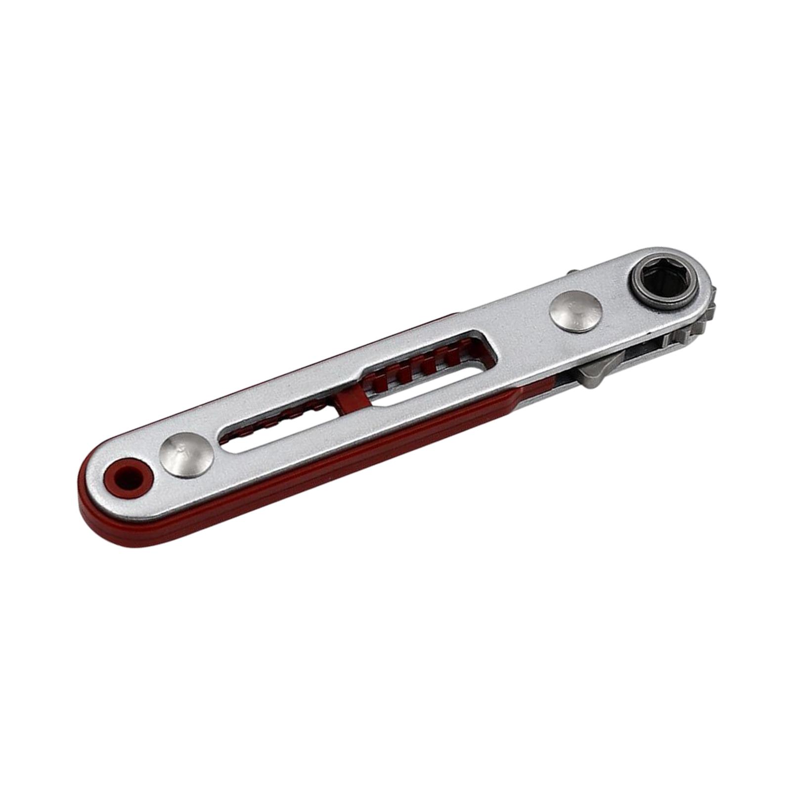 Magideal - Llave De Trinquete De Cabeza De Doble Accionamiento De 1/4 Pulgadas Con Mini Llave De Trinquete Destornillador De Trinquete Desplazado