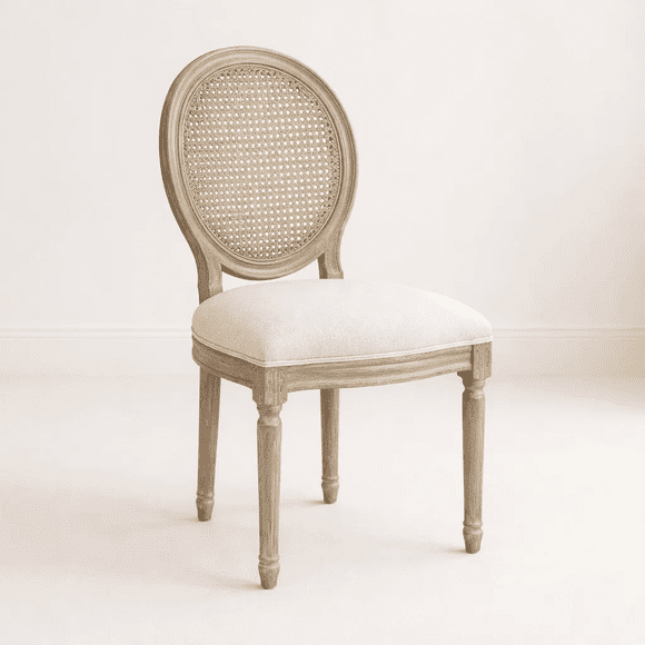 Silla de Comedor Madera Acolchada Luis XV