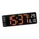thumbnail image 2 of Reloj De Pared Moderno Pantalla LED Mudo Decoración De Escritorio Colgante Para El Hogar Naranja, 2 of 3