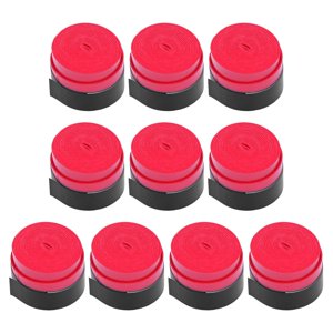 Ioensy - 10 Piezas De Cinta De Agarre Para Raqueta De Tenis, Reemplazo De Mango De Raqueta, Banda Para El Sudor, Color Rojo