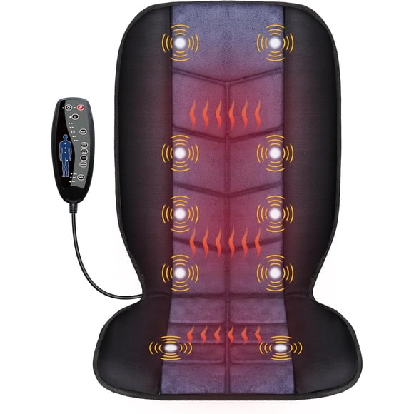 Vibration Massage Chair Pad, Back Massager with Heat, Massag