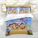 thumbnail image 5 of Los Picapiedra Conjunto de sábanas temático, trío de piezas, cómodo y amigable con la piel, diseño único, regalo de decoración para el hogar para familiares, amigos y fans,135cm *200cm, 5 of 6