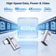 thumbnail image 3 of Kit de adaptadores USB-C Cable Matters de 40 Gbps y carga de 240 W, 3 of 7