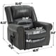 thumbnail image 2 of Power Lift Recliner Chair Heat Massage Dual Motor Infinite Position Up to 350 LBS, Faux Leather, Heavy Duty Motion Mechanism with USB Ports, Grey, 2 of 3