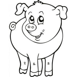 Rienda Libre Graphics - Decomural Cute Pig Farm Animals Ws-18720