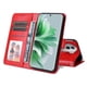 thumbnail image 3 of Funda tipo cartera FOXDOCK para OPPO Reno 11 Pro 5G , diseño girasol en relieve, cuero PU, cierre magnético, soporte y tarjetero, 3 of 5