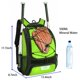 thumbnail image 2 of Mochila de béisbol DAFISKY 34x19x47 cm Verde con portabates, 2 of 7