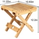 thumbnail image 2 of Taburete plegable de madera para el hogar - Asiento de ducha completamente ensamblado - Silla de baño de bambú para spa, afeitado, ducha y reposapiés, 2 of 5