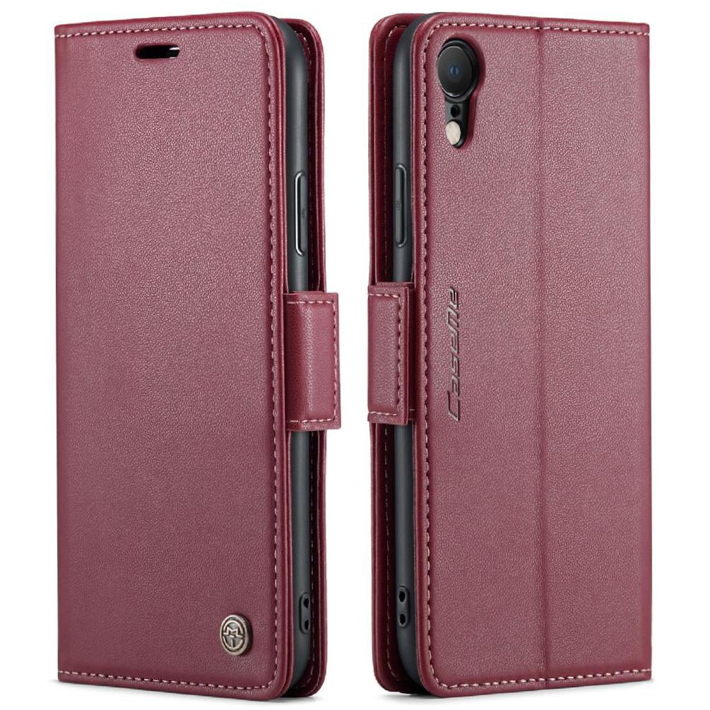 Caseme Tipo Cartera Iphone Xr Con Cierre Magnético, Rfid, Tarjetero, Soporte, Carga Inalámbrica