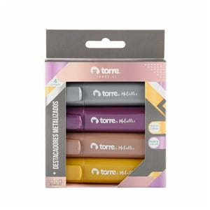 Torre - Set De Destacadores Metalizados 4Un