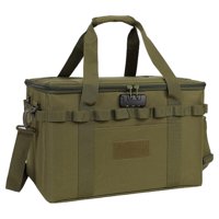 Ioensy - Bolsa De Picnic Para Acampar, Contenedor Organizador De Gran Capacidad, Bolsa De Transporte Para Parrilla De Barbacoa, Color Verde