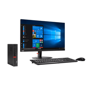 Kit Monitor + Mini Pc Lenovo M920Q Tff (I5-8Va 8Gb 256Gb Ssd) - Reacondicionado Grado A