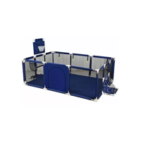 Genérico - Corral De Seguridad Para Bebés Con Aro De Basket, 180Cm, Azul