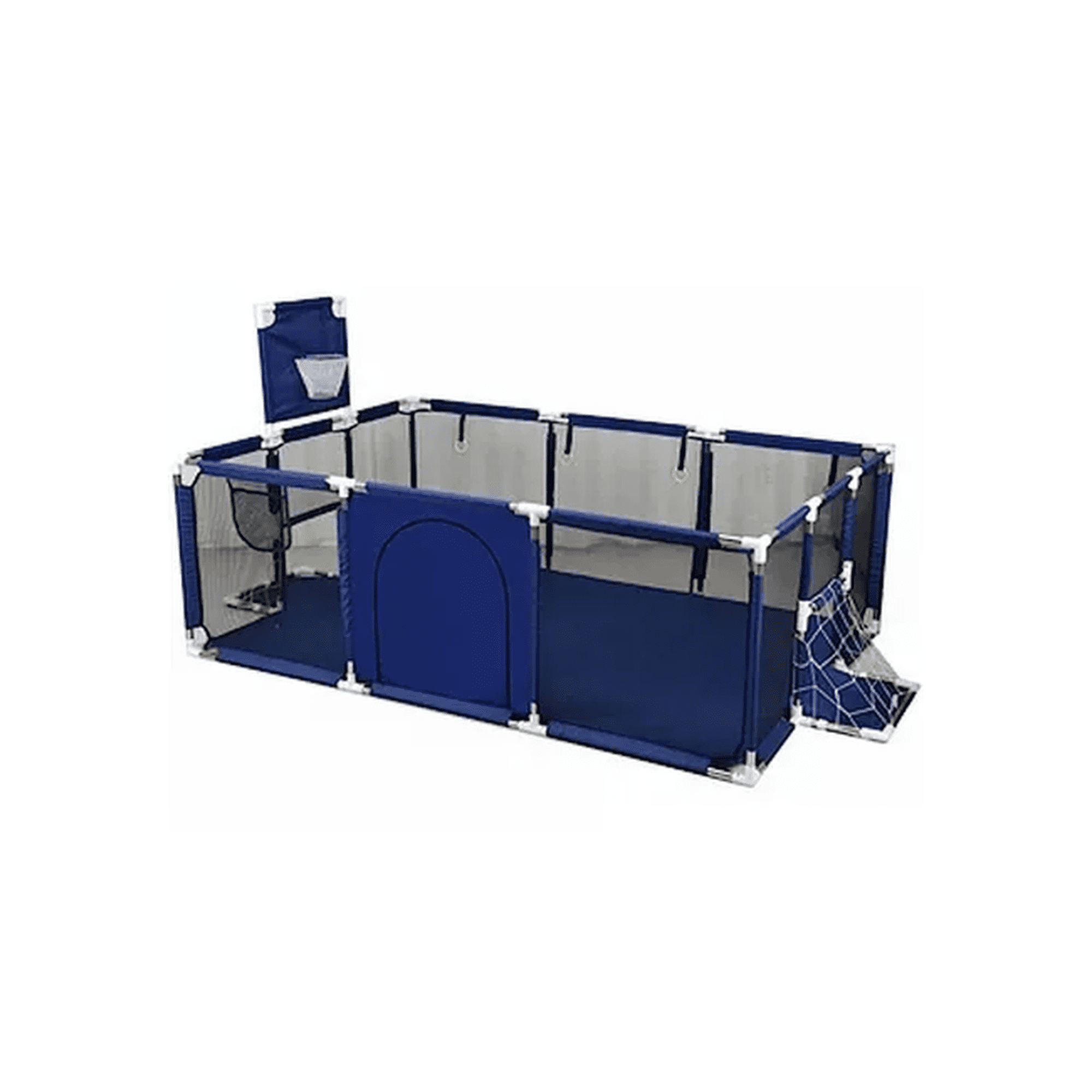 Genérico - Corral De Seguridad Para Bebés Con Aro De Basket, 180cm, Azul