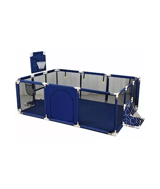 Genérico - Corral De Seguridad Para Bebés Con Aro De Basket, 180Cm, Azul
