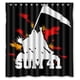 thumbnail image 1 of Cortina de ducha Sum 41, juego de cortinas de baño con ganchos, tamaño 66 x 72 pulgadas, 1 of 3