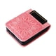 thumbnail image 4 of Funda tipo cartera FOXDOCK para Samsung Galaxy Z Flip 3 , diseño girasol en relieve, cuero PU, cierre magnético, soporte y tarjetero, 4 of 5