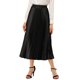 thumbnail image 1 of Falda de fiesta plisada midi con cintura elástica metálica para mujer NOMADIC NOOK 2XL Negro, 1 of 7
