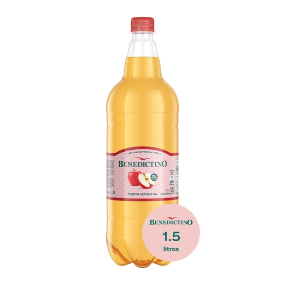 Agua Saborizada Manzana Sin Gas Botella, 1,5 L