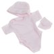 thumbnail image 2 of mameluco rosa calcetines sombrero conjunto para 10 '' - 11 '' renacer baby girl mu?eca, 2 of 3