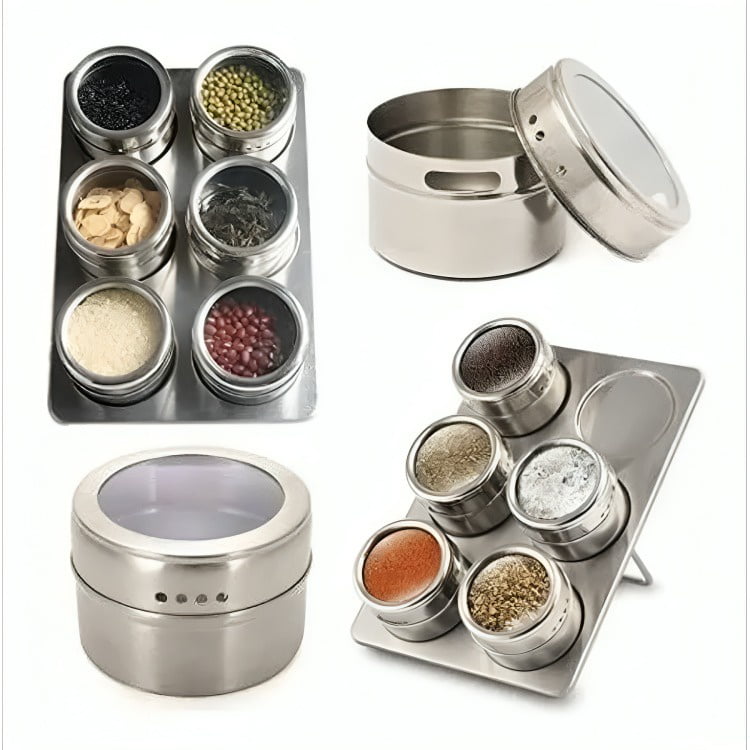 Genérico - Organizador Condimentos Cocina 6 Piezas Frascos Especieros