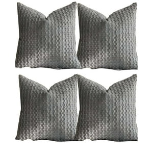 Genérico - Set De 4 Fundas De Cojines Diseño De Maiz 45Cm X 45 Cm Gris