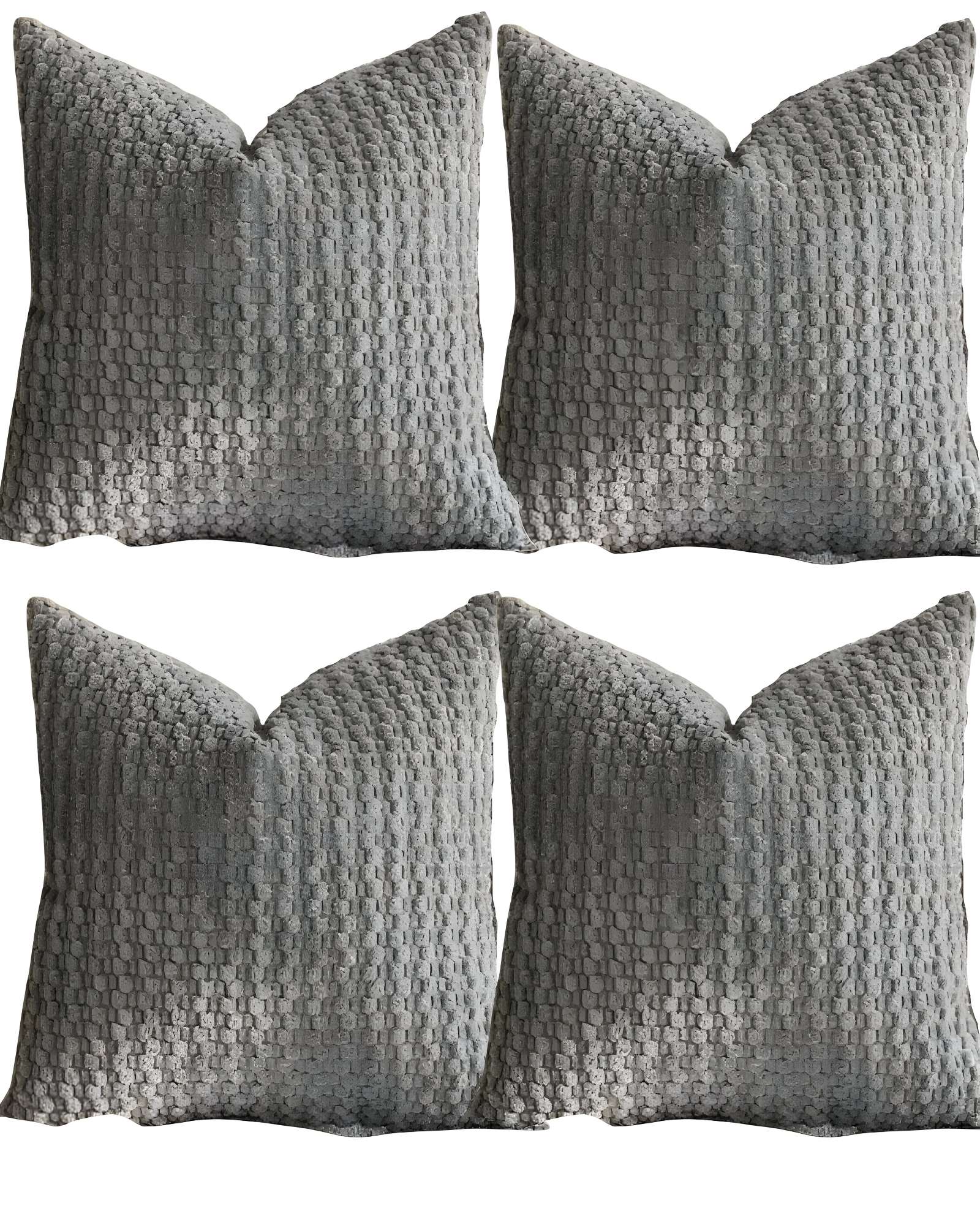 Genérico - Pack De 4 Fundas De Cojines Diseño De Maiz 45Cm X 45 Cm Gris