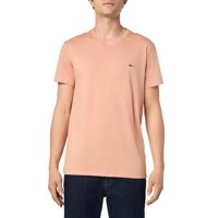 Camiseta Lacoste Para Hombre, Cuello En V, Manga Corta, Corte Regular, Marrón