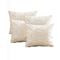 Genérico - Juego De 4 Fundas De Cojin 45Cmx45Cm Bordadas F3