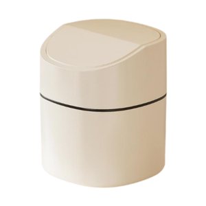 Bothyi - Escritorio Mini Basurero Bote De Basura Pequeña Carro De Basura Al Aire Libre Con Tapa Canasta De Residuos Caseros Tapa De 13X16 Cm