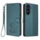 thumbnail image 1 of Carcasa Billetera de Cuero Sintético para Samsung Galaxy A55 5G, Verde Oscuro, 1 of 6