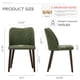 thumbnail image 3 of Juego de 4 sillas de comedor COLAMY, verde, cuero PU, patas de madera, 3 of 4