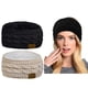 thumbnail image 1 of Diadema cálida de invierno para mujer, forro polar peludo, tejido de cable grueso, calentador de orejas, 1 of 8