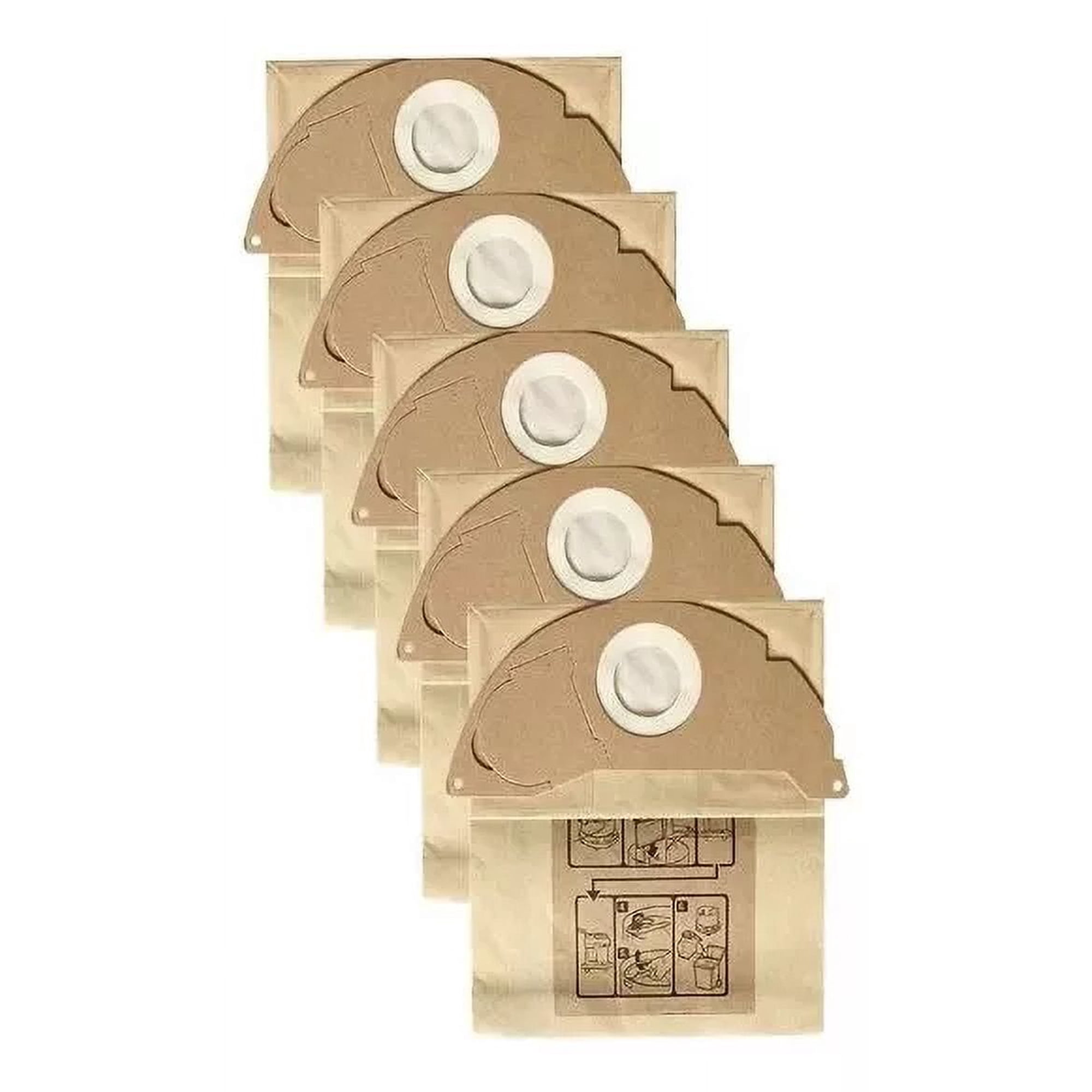 10 Bolsas Compatibles Con Kärcher WD2 – Bolsas Para Aspiradora De Tela Filtrante – Compatibles Con WD2, WD3, A2000–A2999, A2200–A2299 – Gran Capacidad Y Filtración Fina