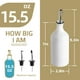 thumbnail image 3 of Botella dispensadora de aceite de oliva de cerámica Sweejar 460 ml, color blanco, 3 of 3