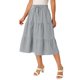 thumbnail image 1 of Falda de Cuadros Vichy para Mujer INSPIRE CHIC Regreso a Clases Verano Casual Cintura con Cordón Falda Midi de Línea A con Volantes Negra XL, 1 of 6