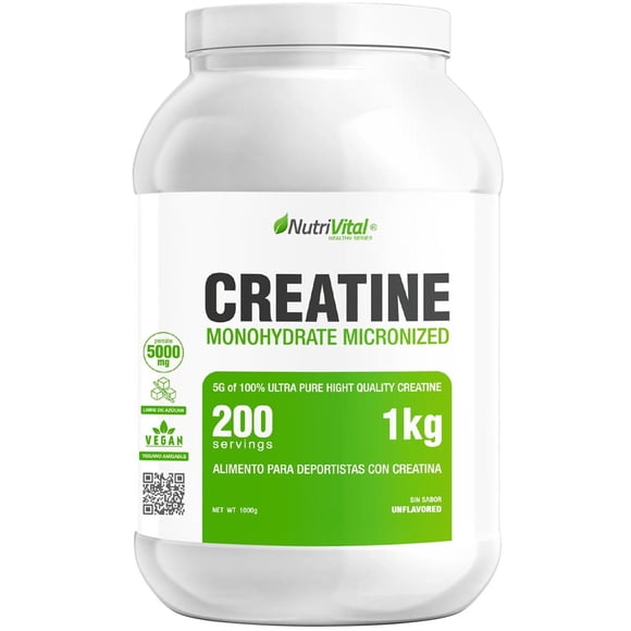Creatina Monohidratada 1kg Nutrivital Sin Sabor Suplemento Deportivo