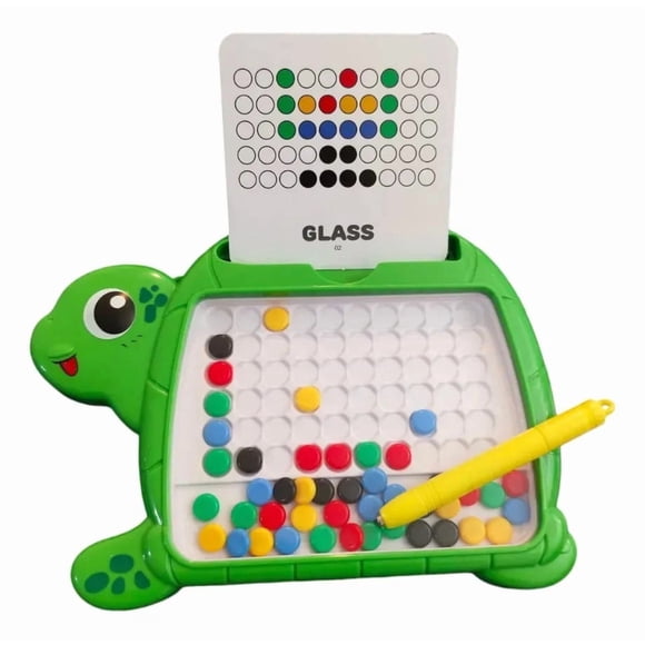 Mini Pizarra Magnética Didáctica Niños Motricidad Tea Tdah Tortuga Verde
